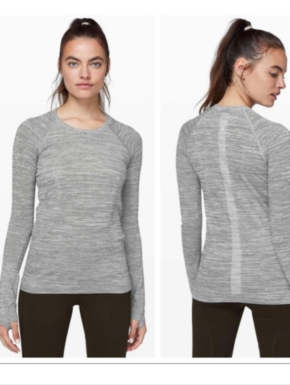 lululemon - swiftly speed long-sleeve top striped